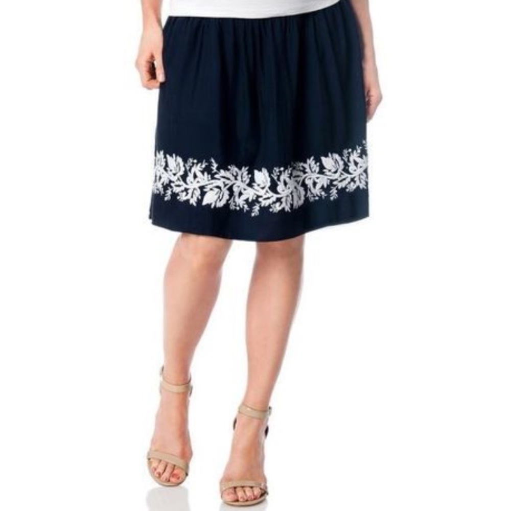 - Navy with white skirt